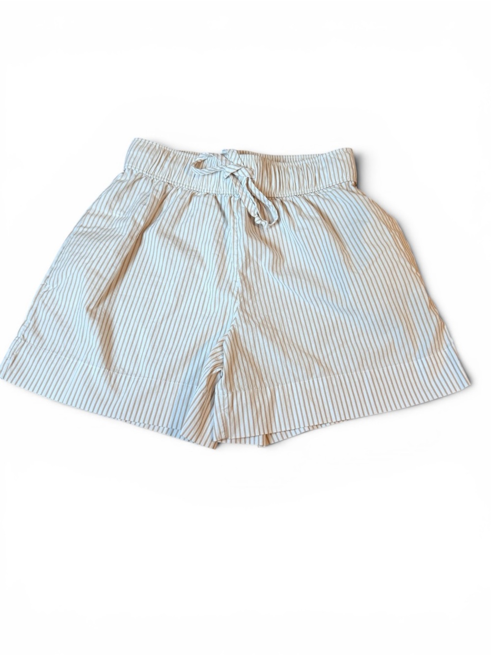 Vineyard Vines Light Beige Striped Drawstring Women’s Shorts - Picture 3 of 4